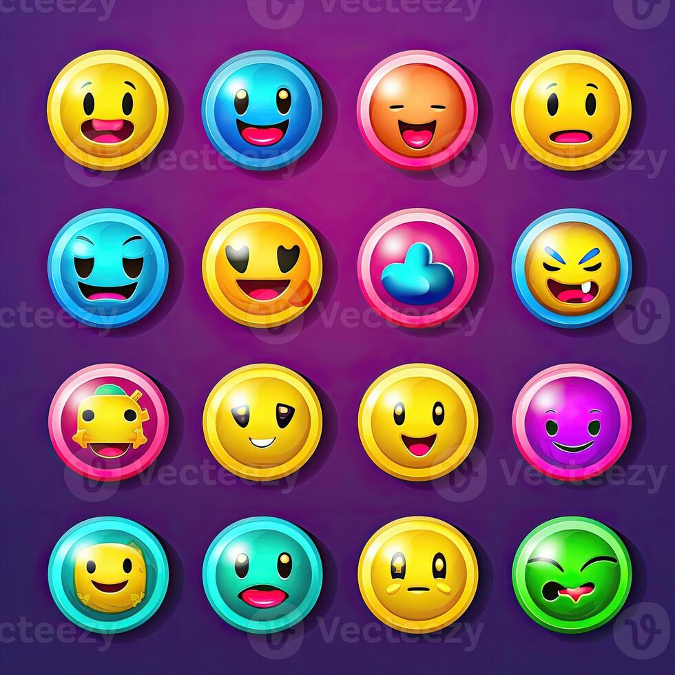 icono emoji sonriente ai generado foto