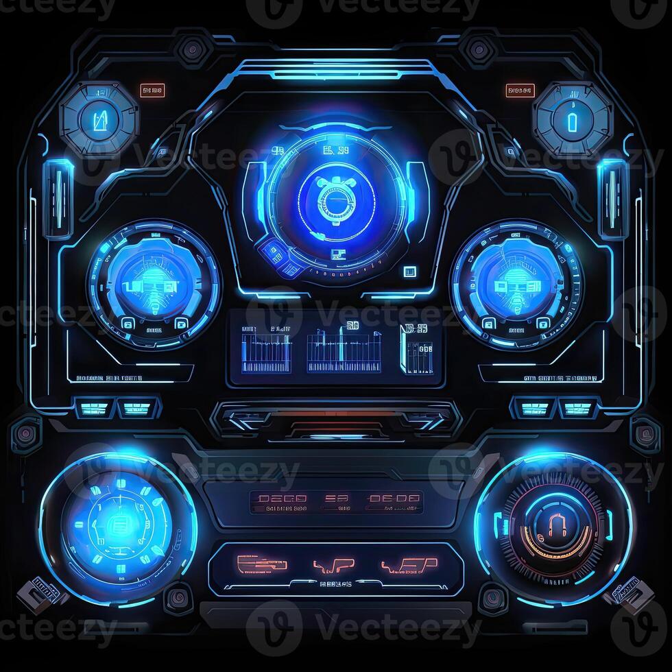 futuristic hud elements photo