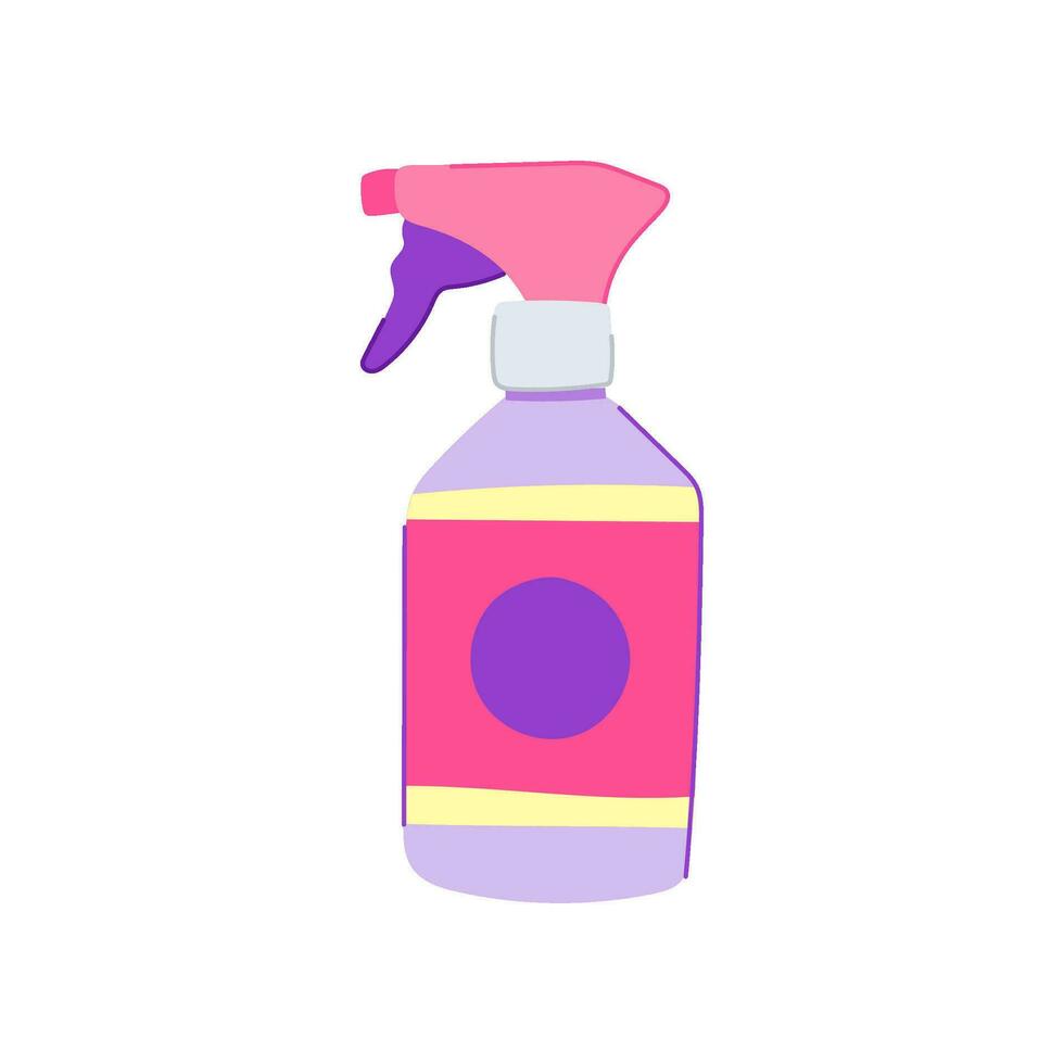 domestic bathroom cleaner cartoon vector illustration