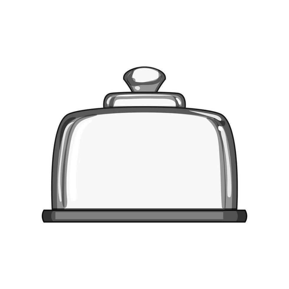 tray cake dome cartoon vector illustration