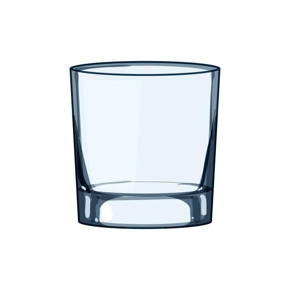 object glass cup cartoon vector illustration