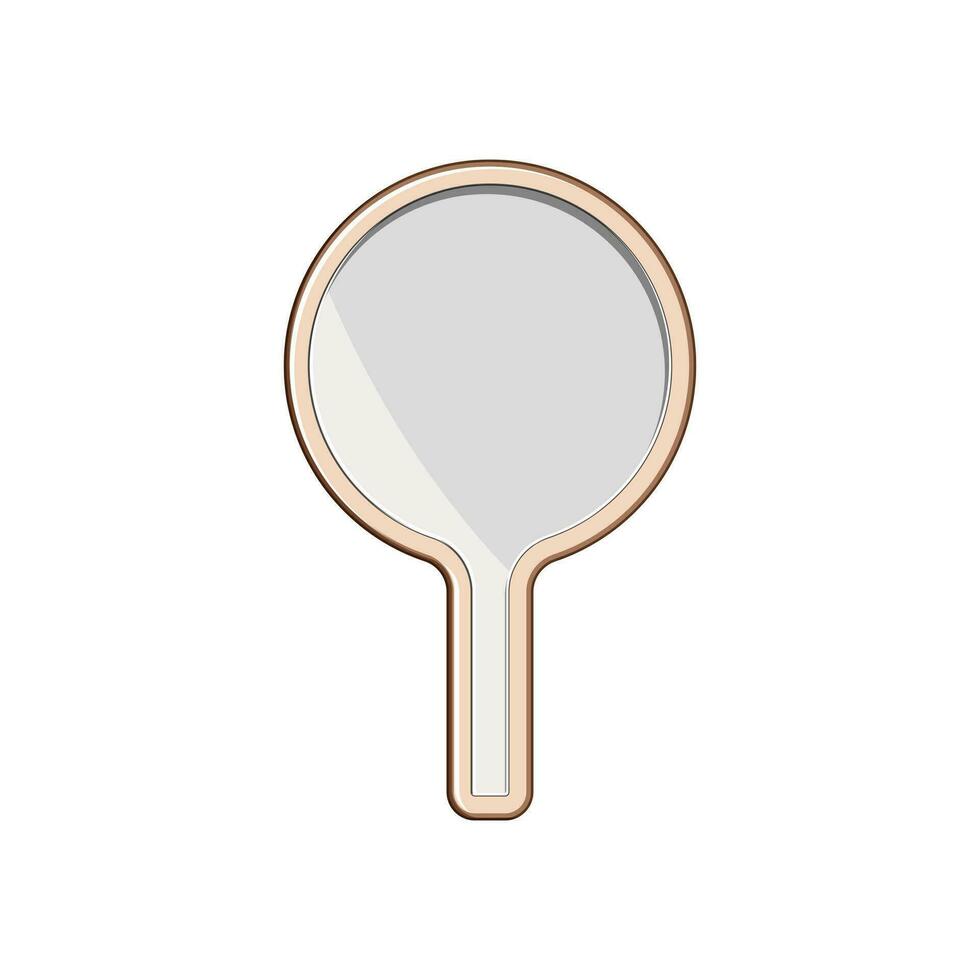 makeup hand mirror cartoon vector illustration