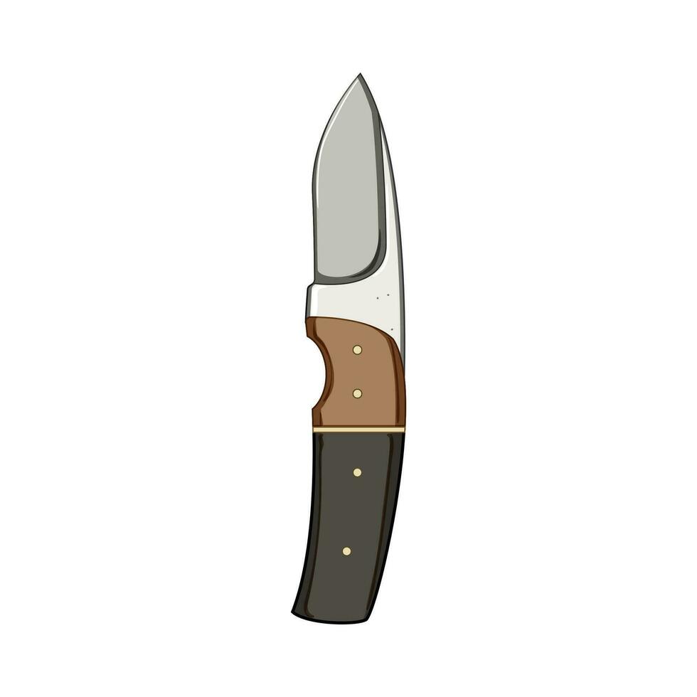 hiking knife camping cartoon vector illustration