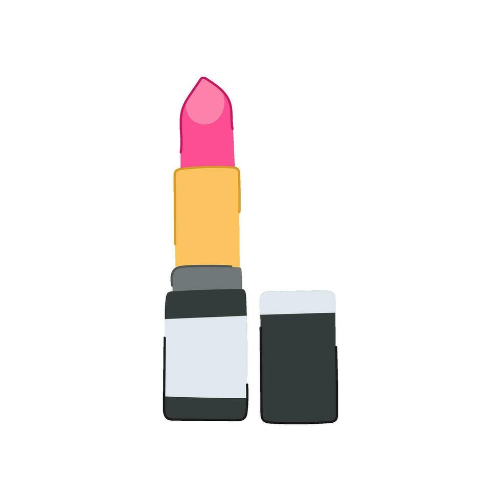 girl lipstick makeup cartoon vector illustration