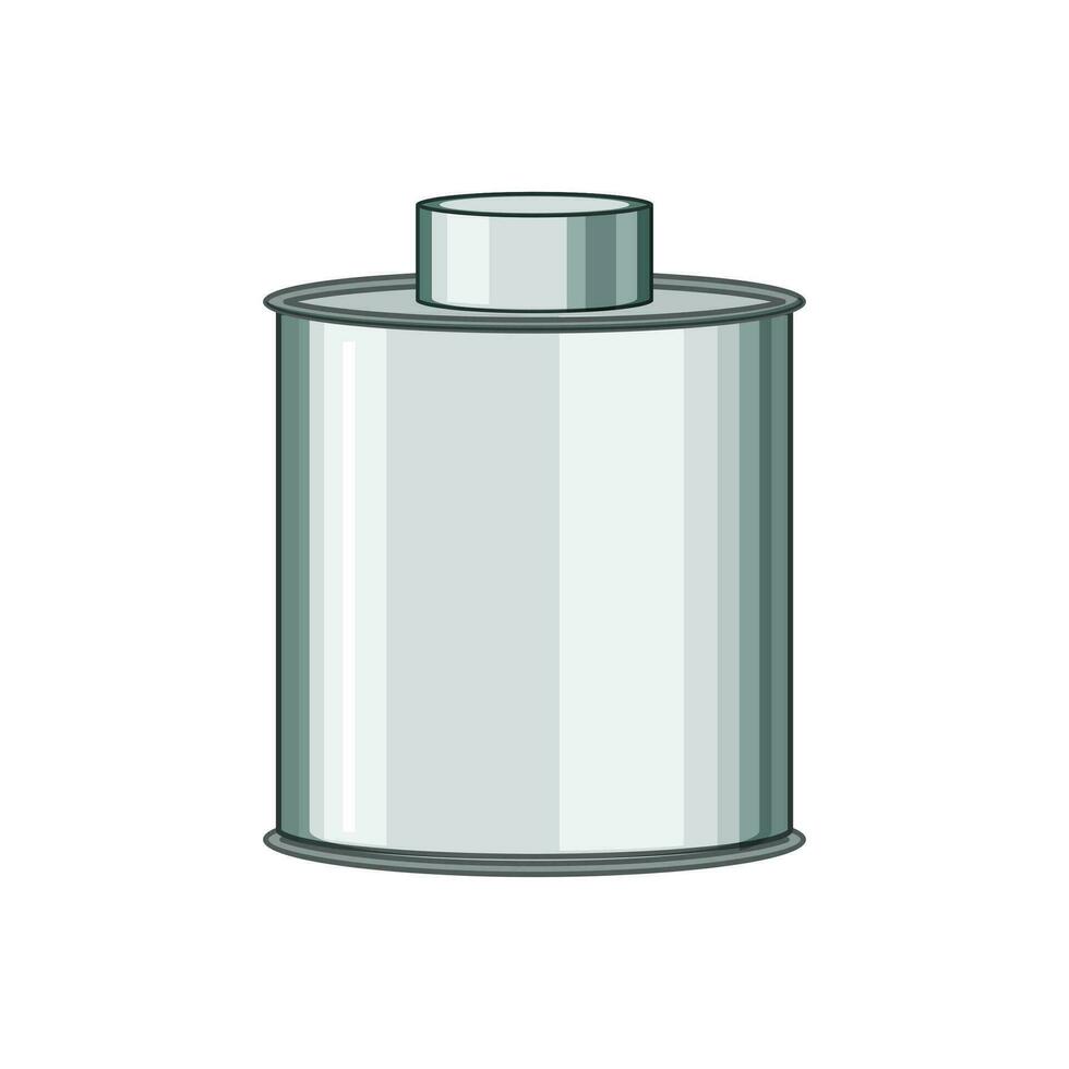 lid metal tin can cartoon vector illustration