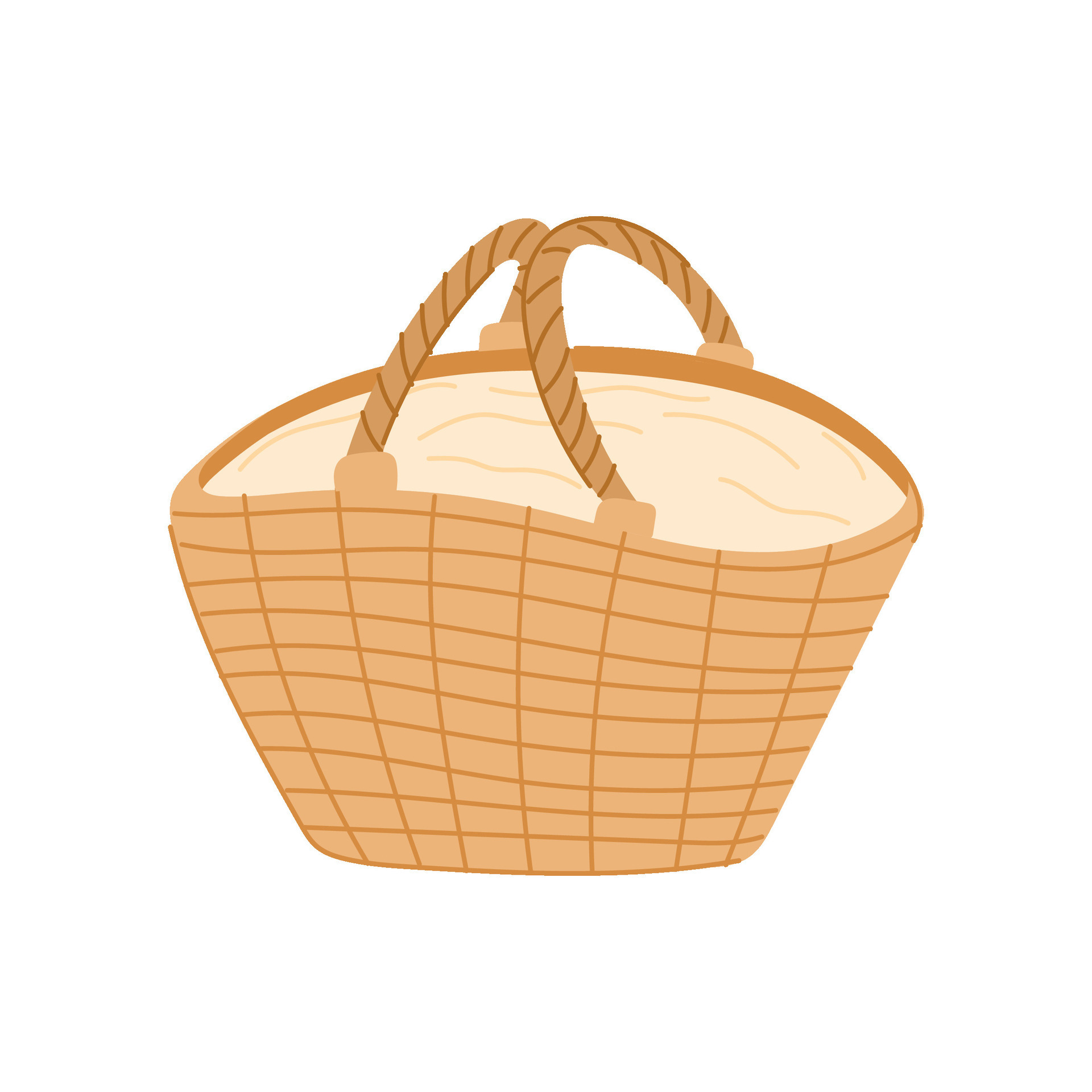outdoor picnic basket cartoon vector illustration 26114247 Vector Art