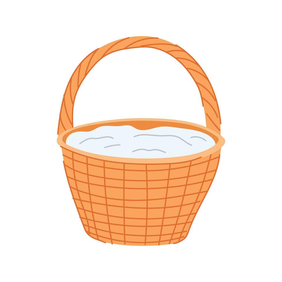 bottle picnic basket cartoon vector illustration