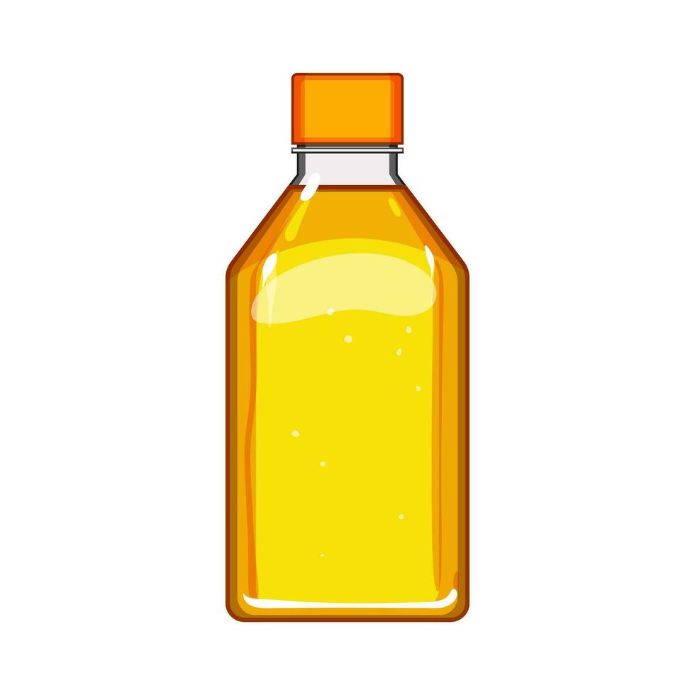 transparent plastic bottle soda cartoon vector illustration