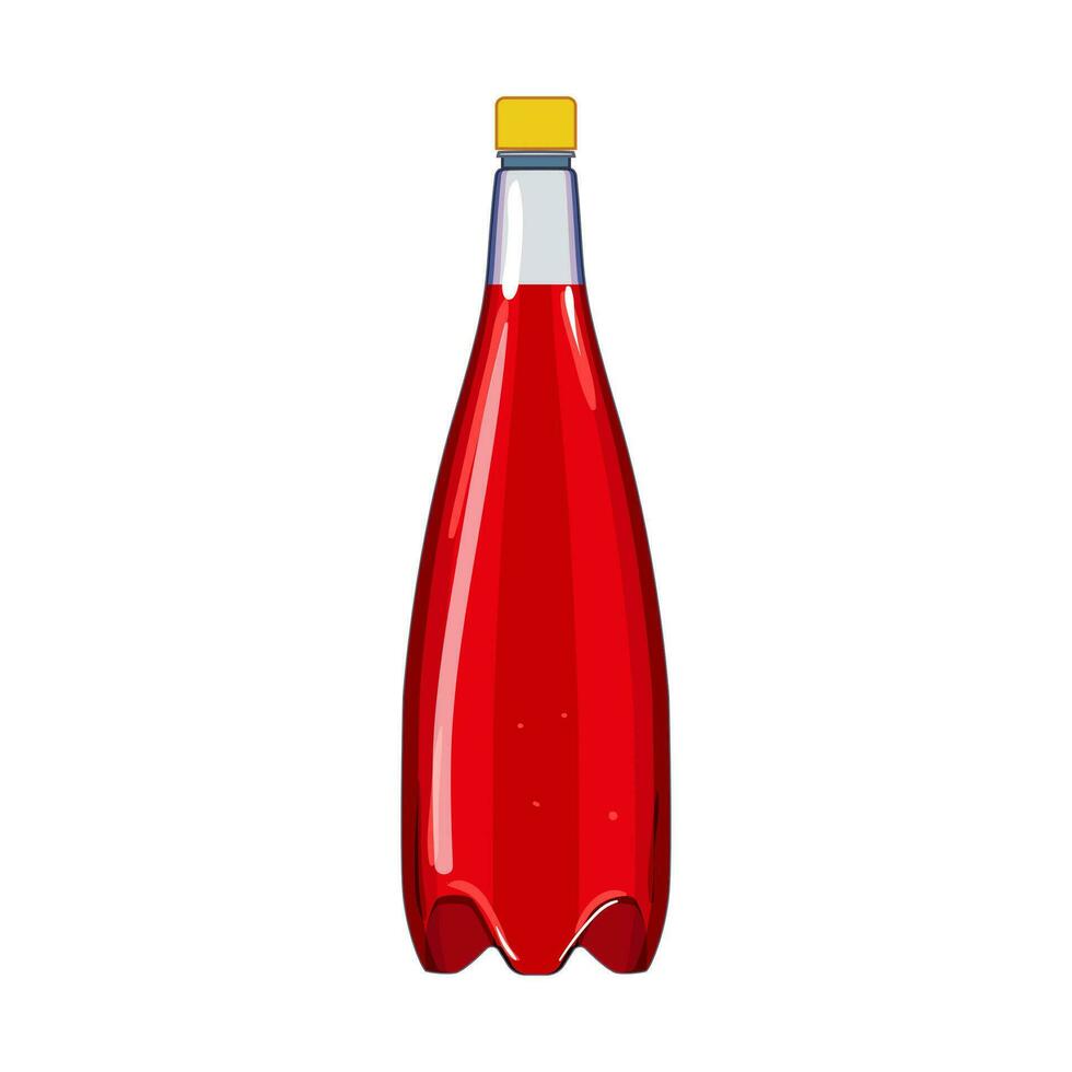 líquido el plastico botella soda dibujos animados vector ilustración