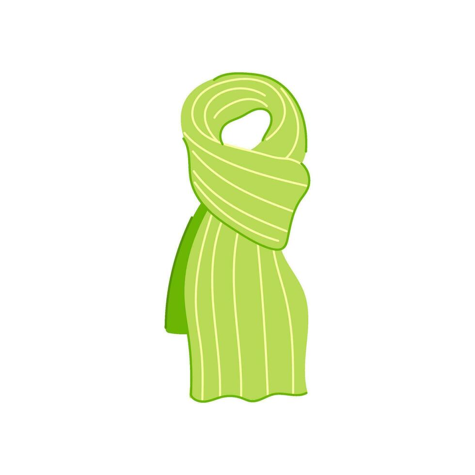 portrait scarf women cartoon vector illustration