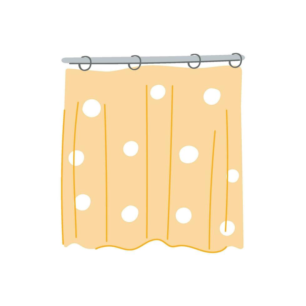clean shower curtain cartoon vector illustration