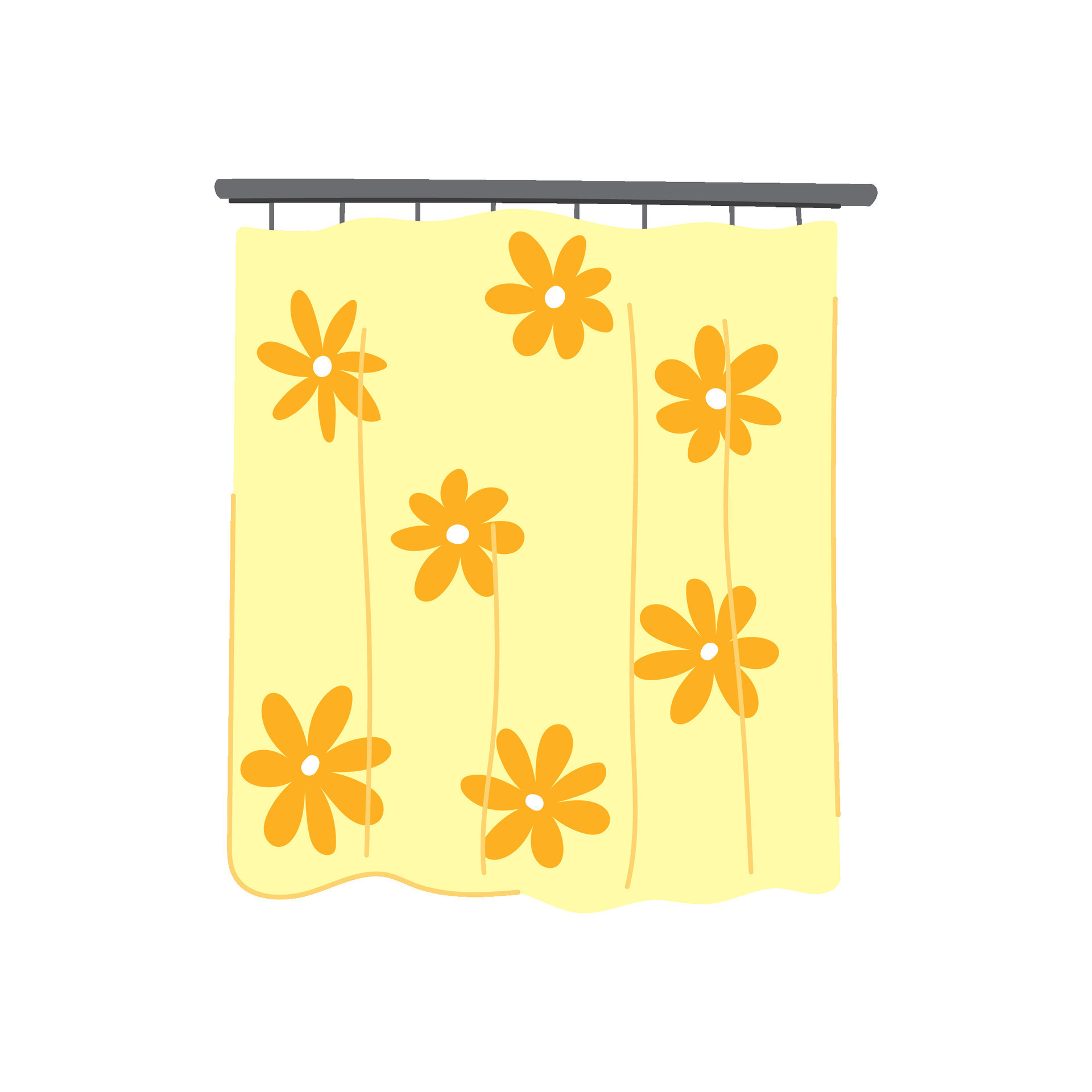 decoration shower curtain cartoon vector illustration 26114314 Vector