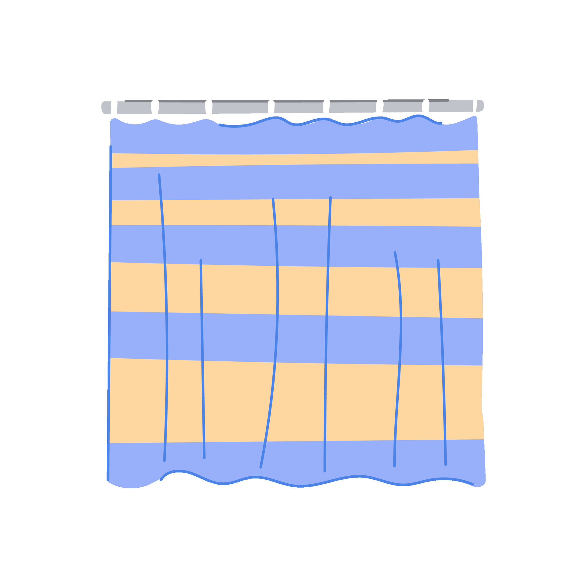bath shower curtain cartoon vector illustration 26114315 Vector Art at