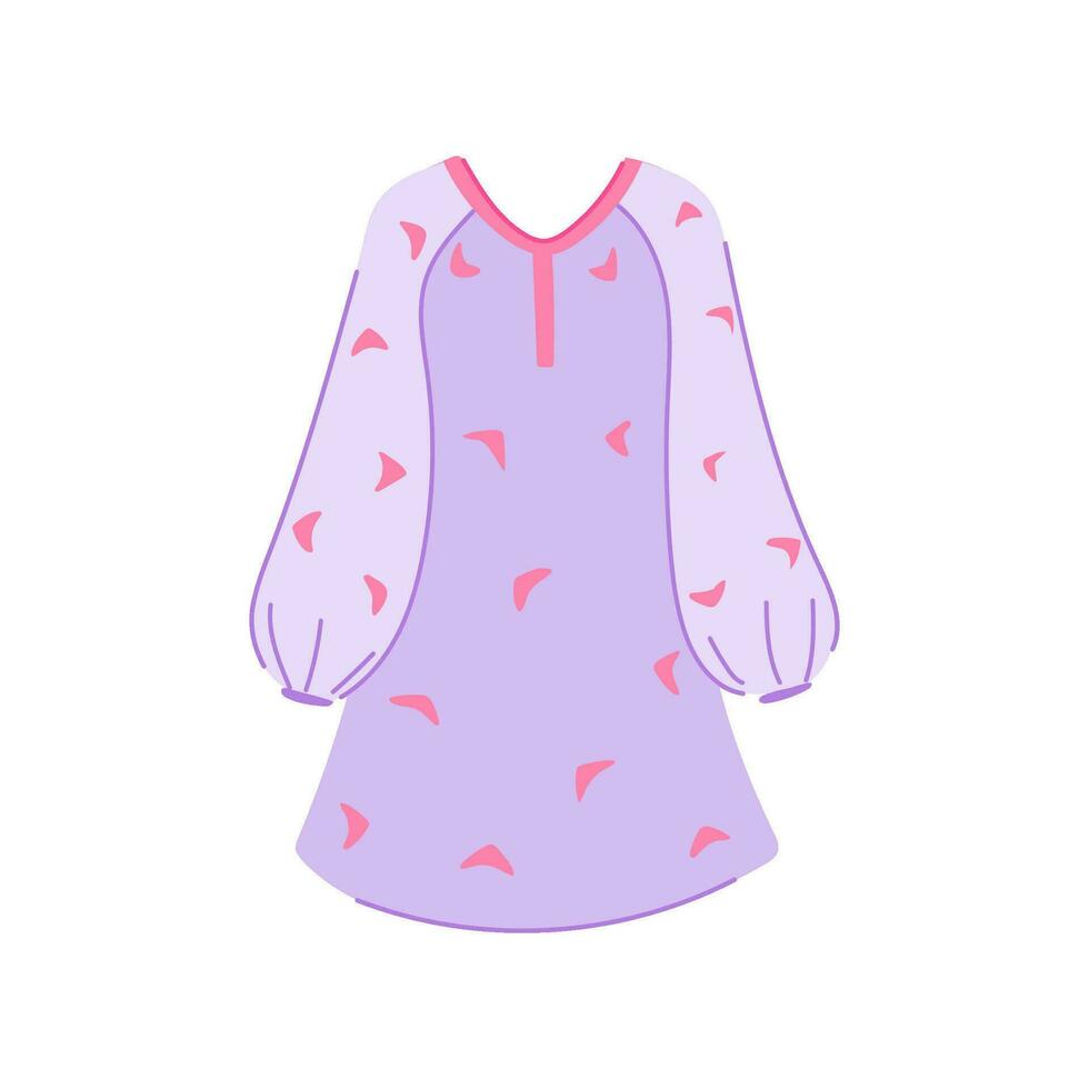 bedroom sleepshirt woman cartoon vector illustration