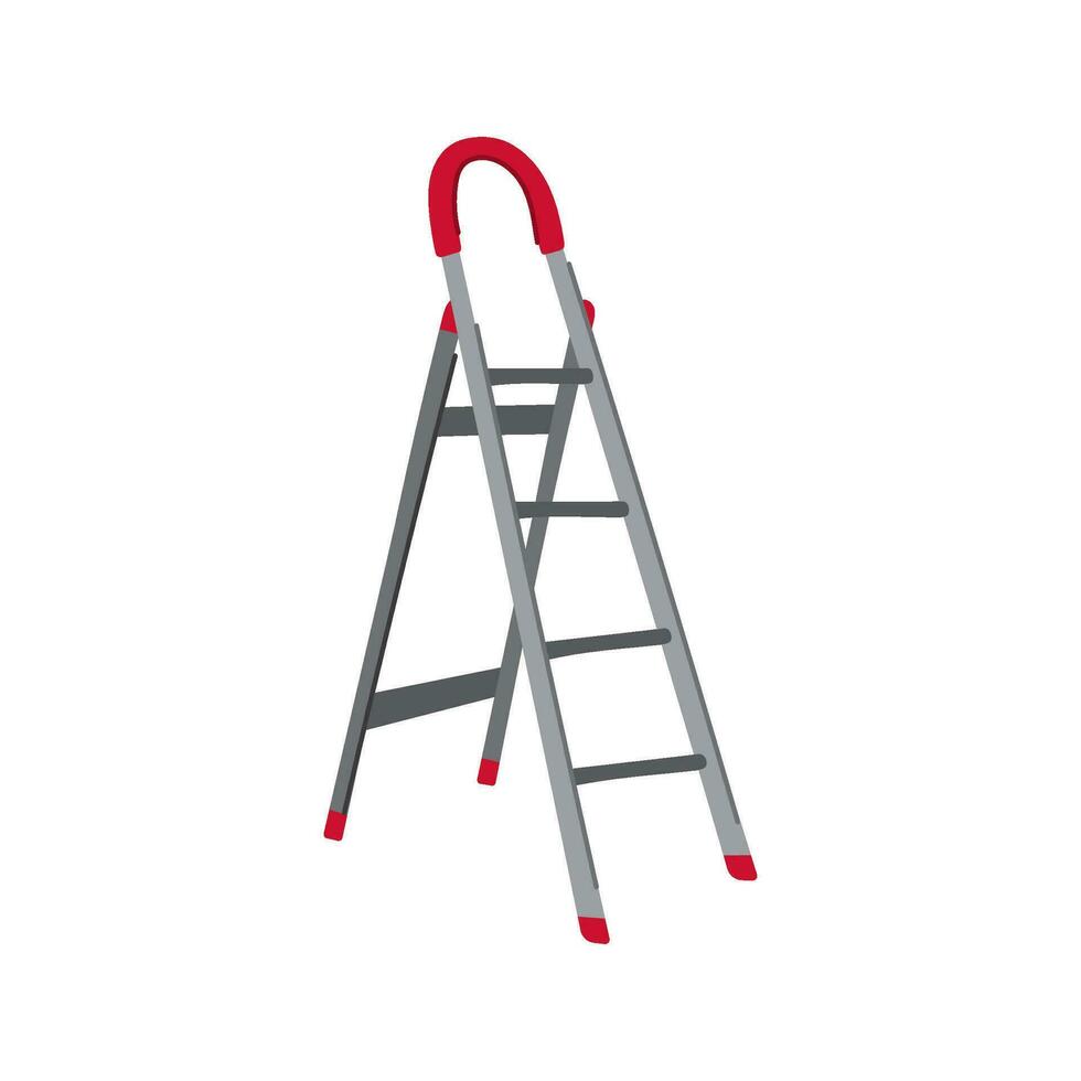 up step ladder cartoon vector illustration