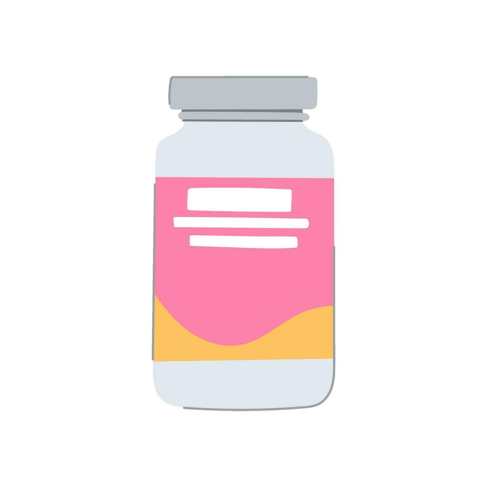 medical vitamin capsule cartoon vector illustration