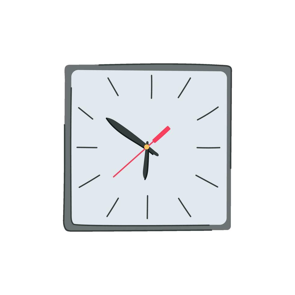 minute wall clock cartoon vector illustration