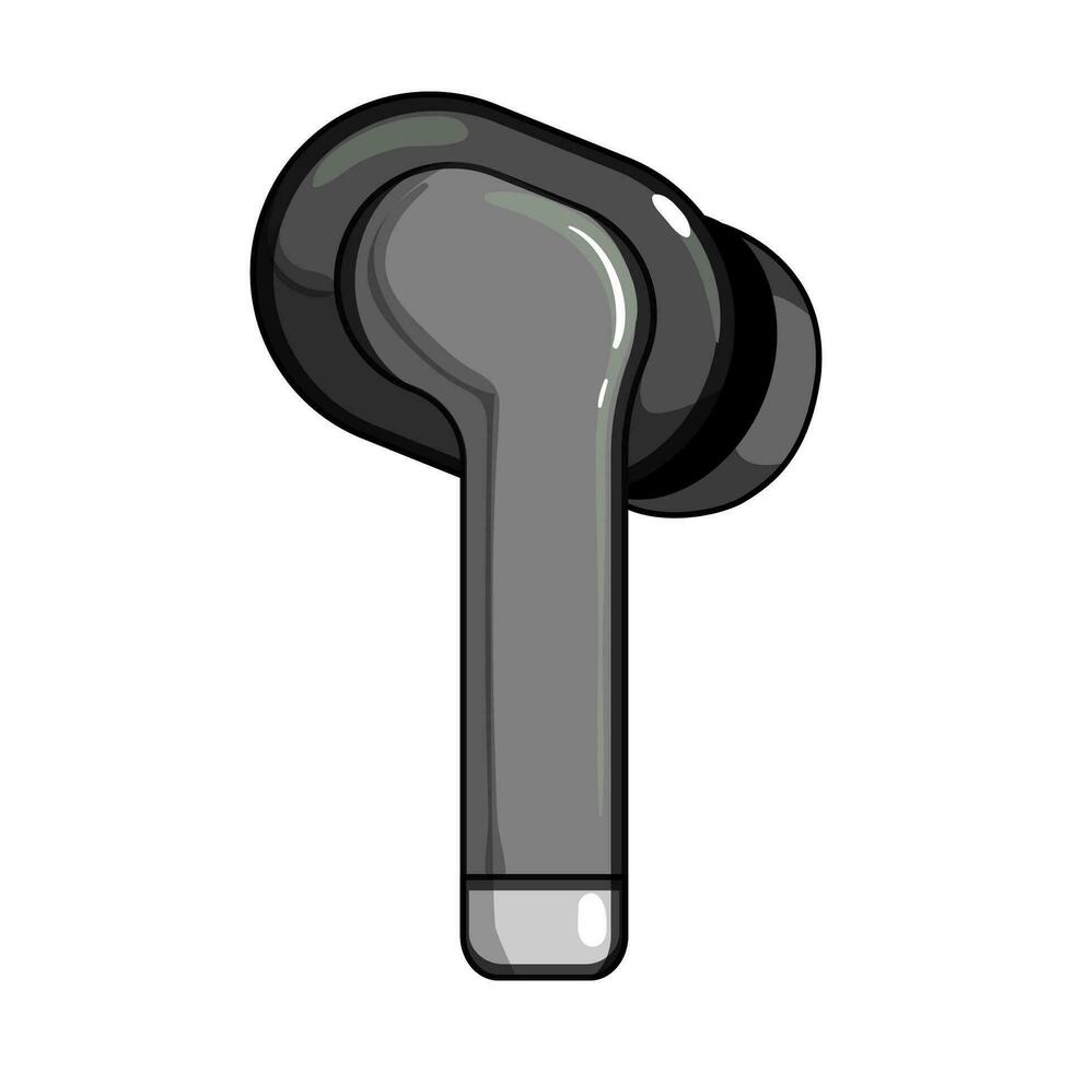 equipment wireless earphones cartoon vector illustration