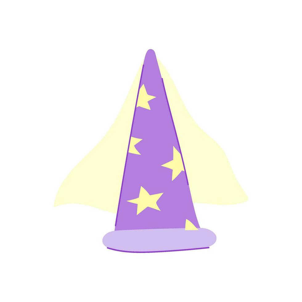 fantasy wizard hat cartoon vector illustration