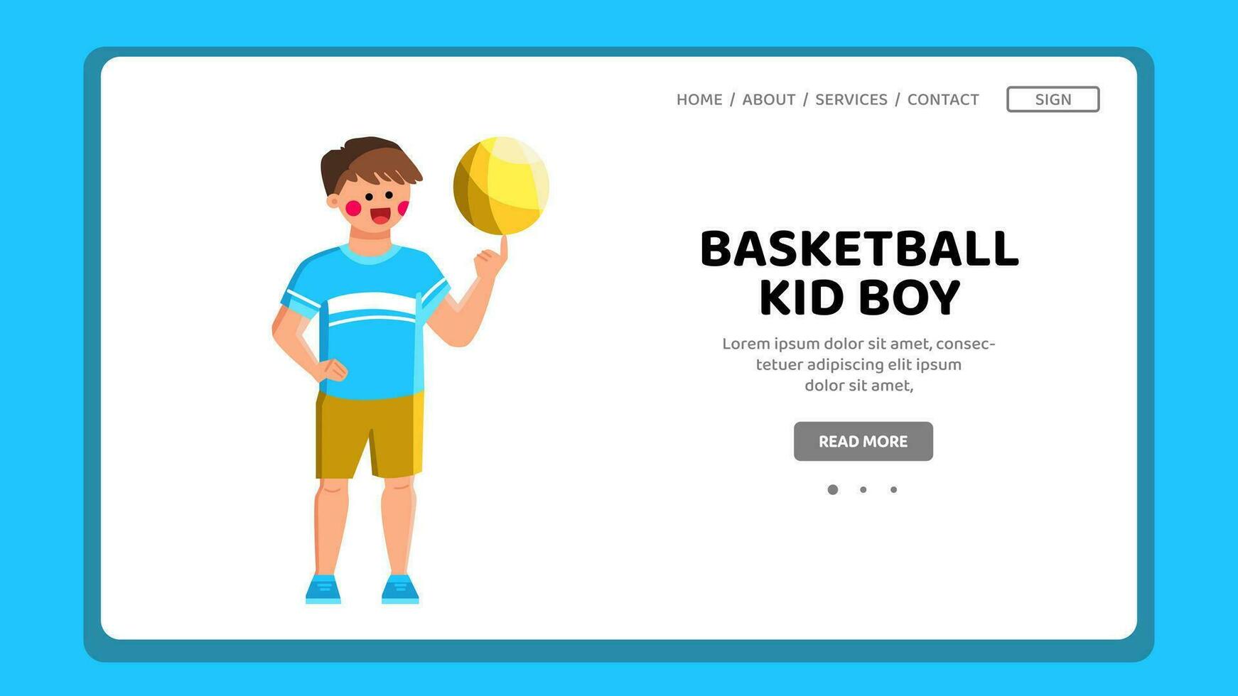 child basketball kid boy vector