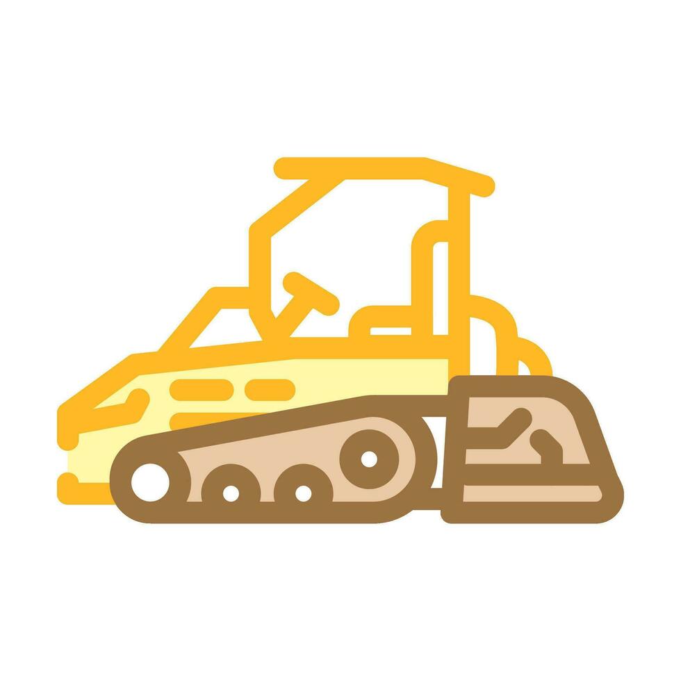 paving machine civil engineer color icon vector illustration