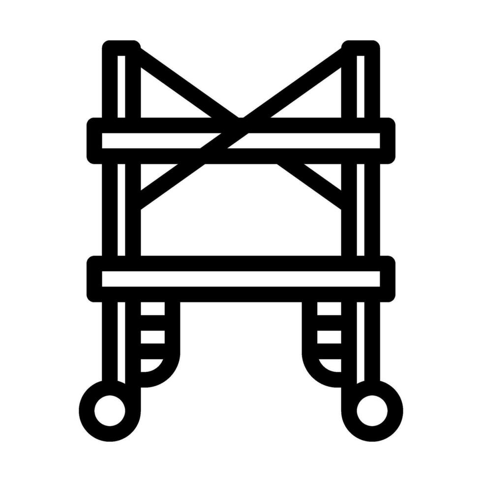 scaffolding civil engineer line icon vector illustration