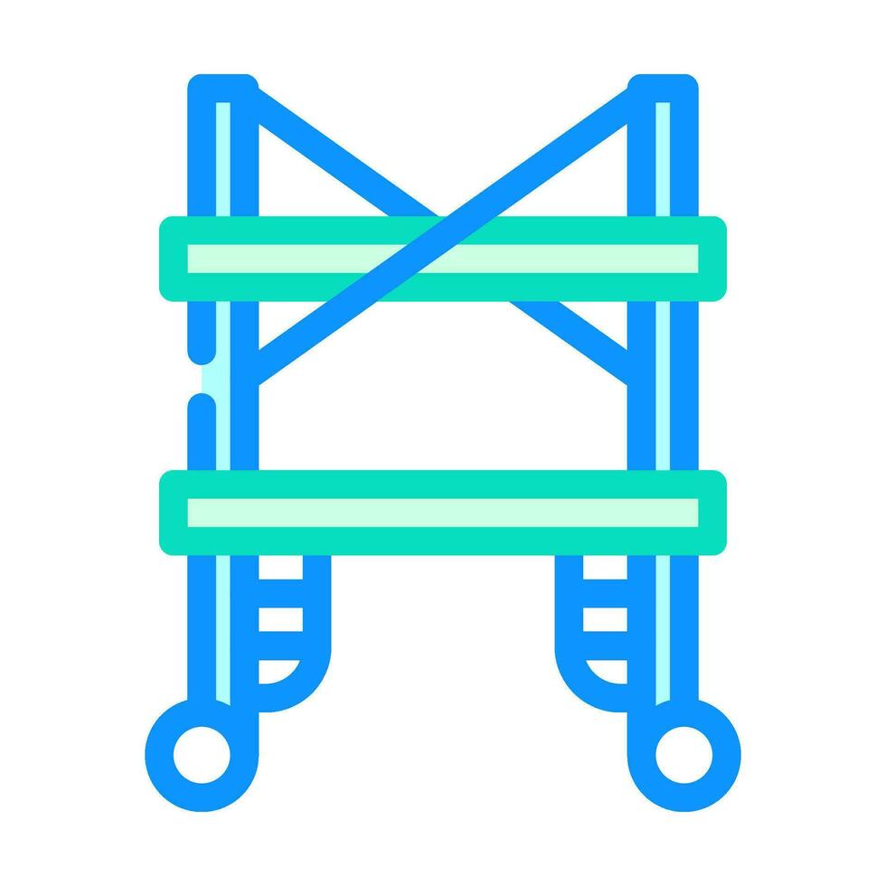 scaffolding civil engineer color icon vector illustration