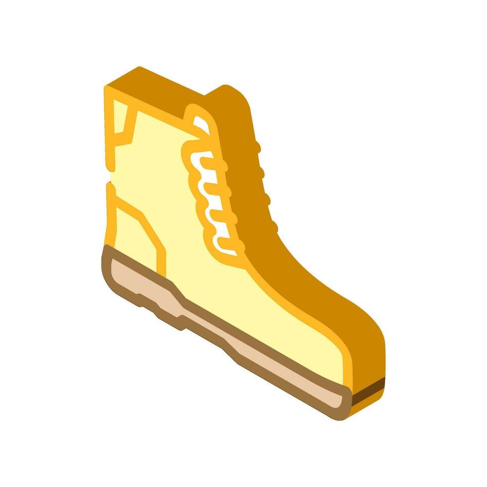 work boots civil engineer isometric icon vector illustration