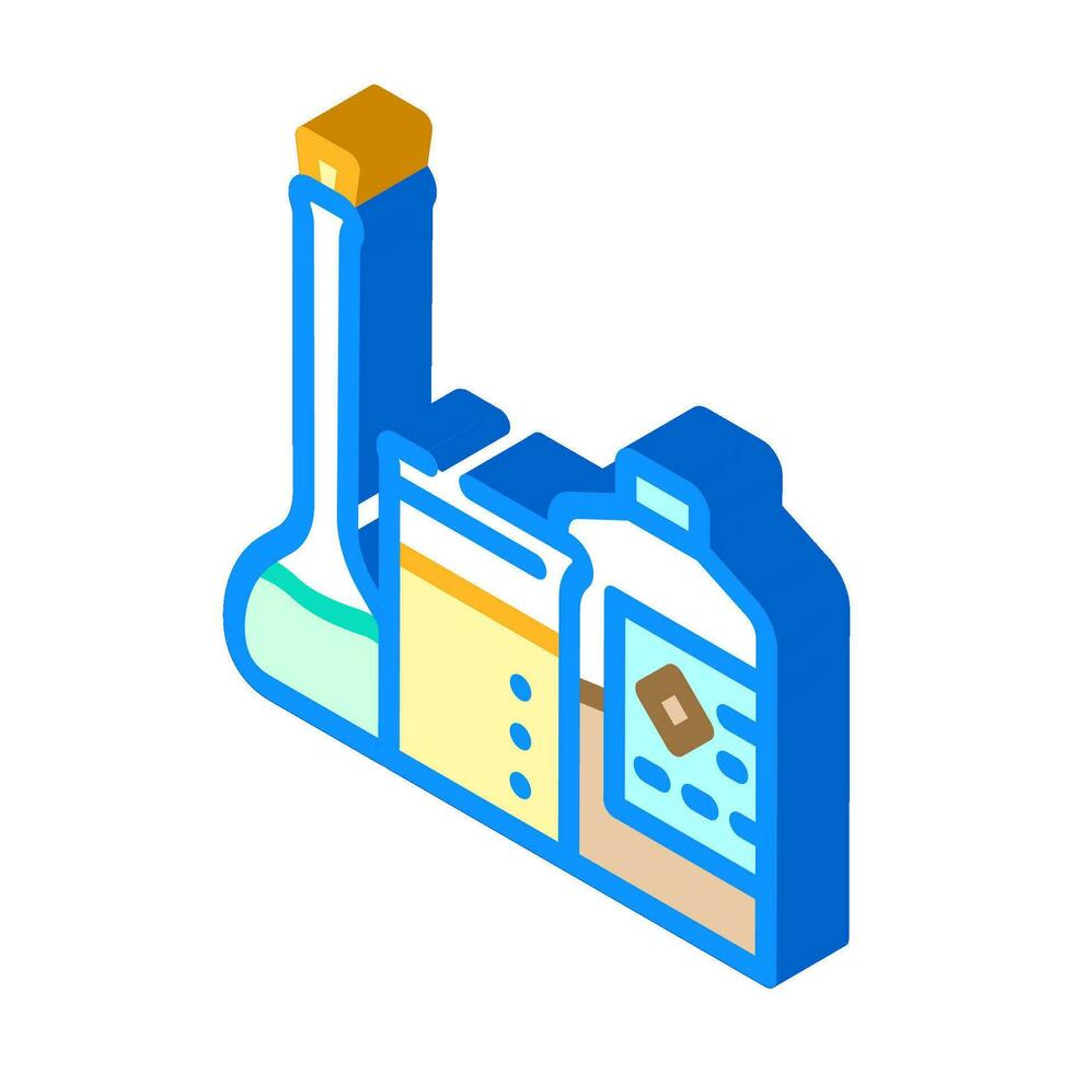 chemicals and solvents tool work isometric icon vector illustration