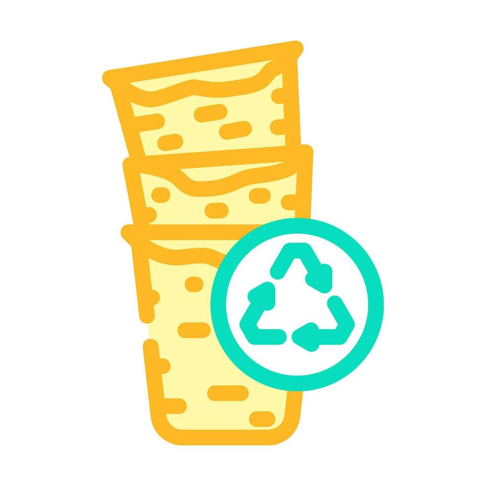 biodegradable materials environmental color icon vector illustration