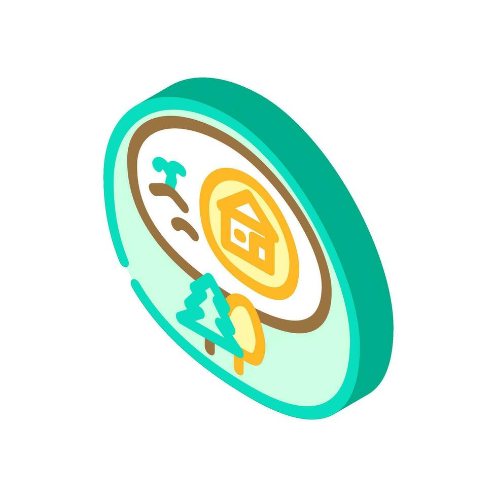 permaculture environmental isometric icon vector illustration
