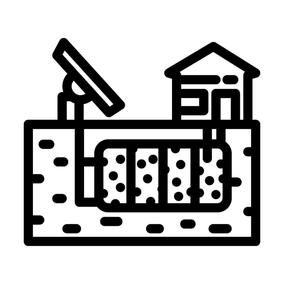 sand batteries future technology line icon vector illustration