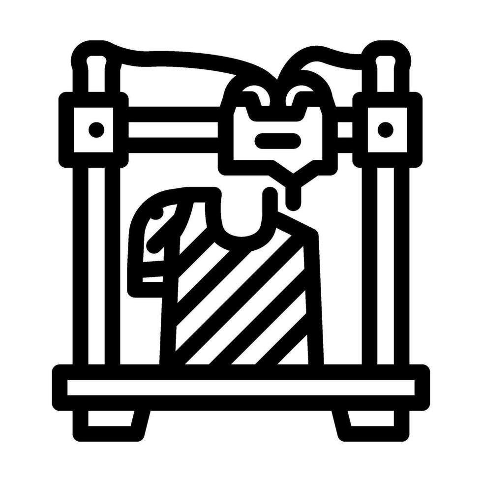 3d printed clothes future technology line icon vector illustration