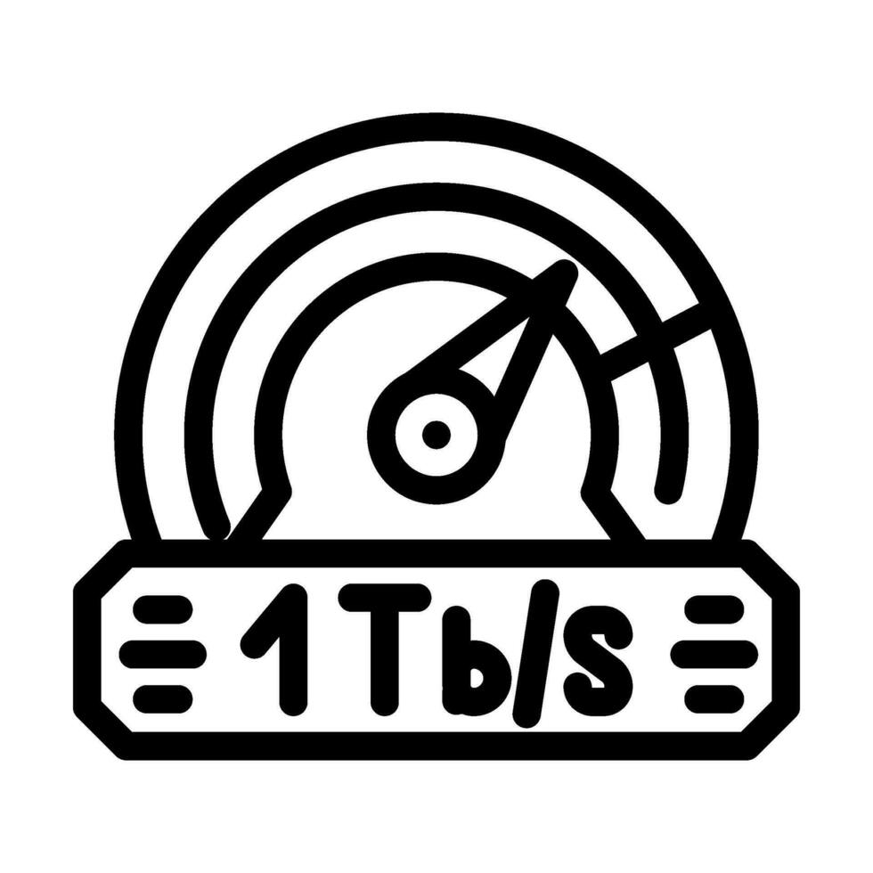 terabyte internet speed future technology line icon vector illustration