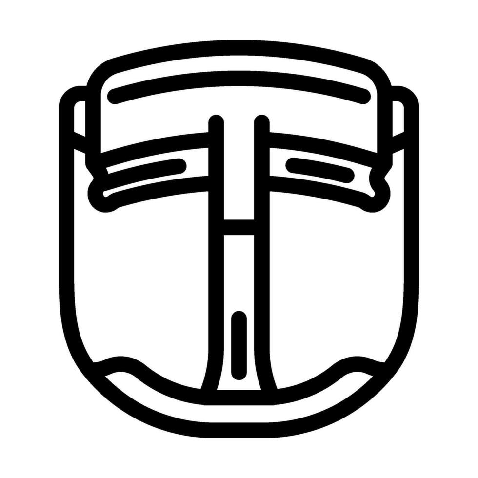 8k virtual reality headset future technology line icon vector illustration