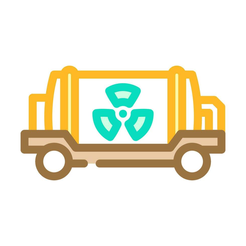 small modular nuclear reactor future technology color icon vector illustration