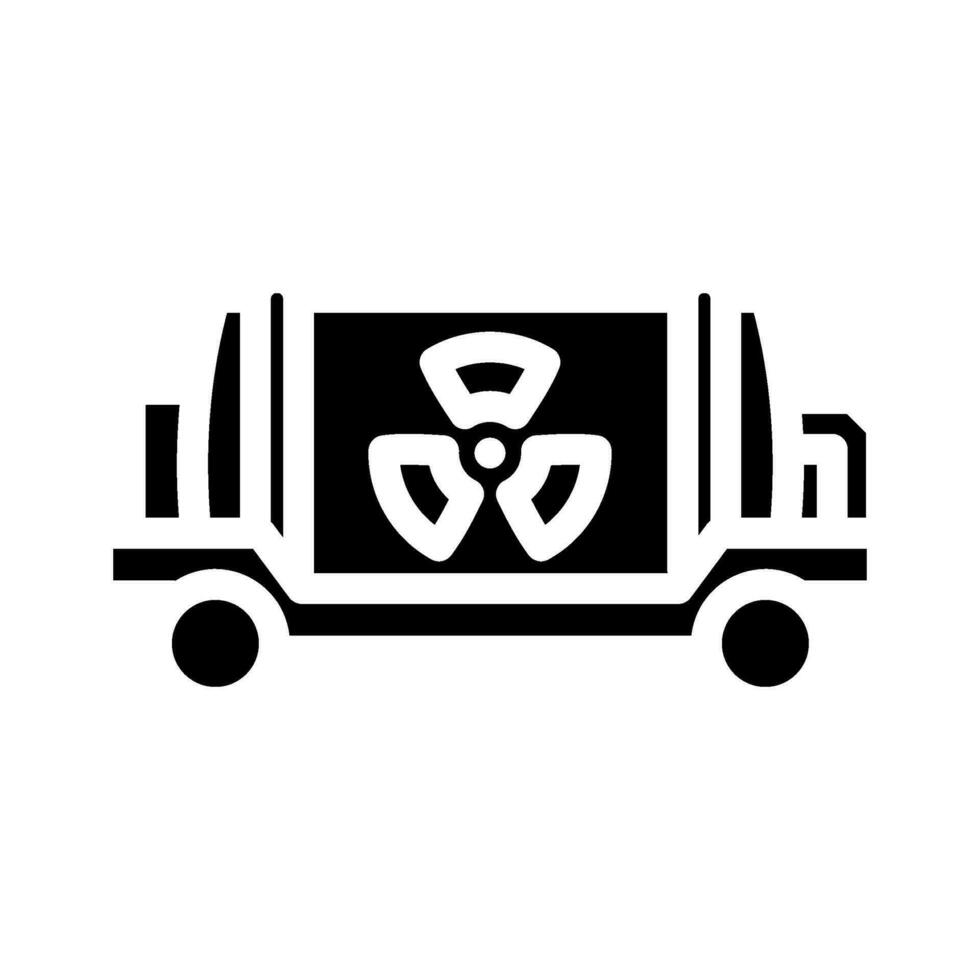 small modular nuclear reactor future technology glyph icon vector illustration
