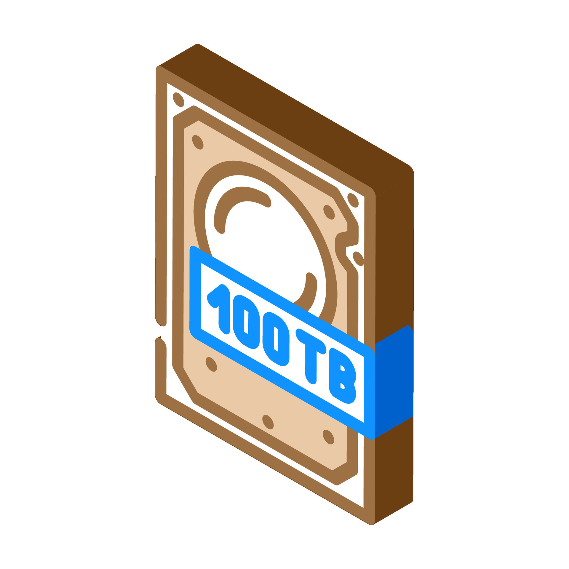 100 Terabyte Hard Drive Future Technology Isometric Icon Vector sandisk-extreme-pro-ssd-portable-1-to-disque-dur-externe-ldlc