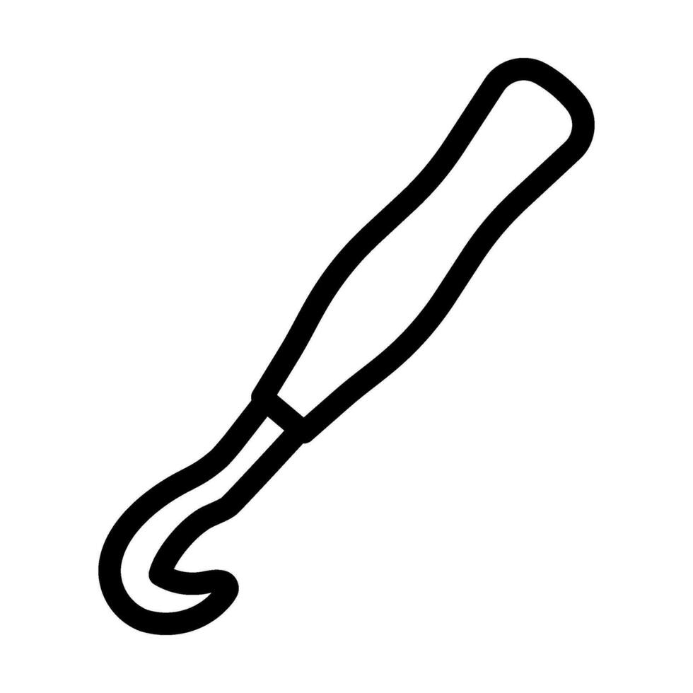 crochet hook knitting wool line icon vector illustration