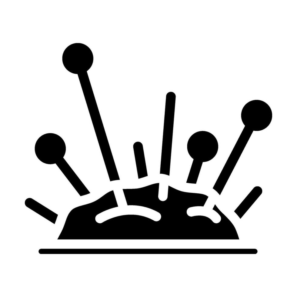 needles knitting wool glyph icon vector illustration