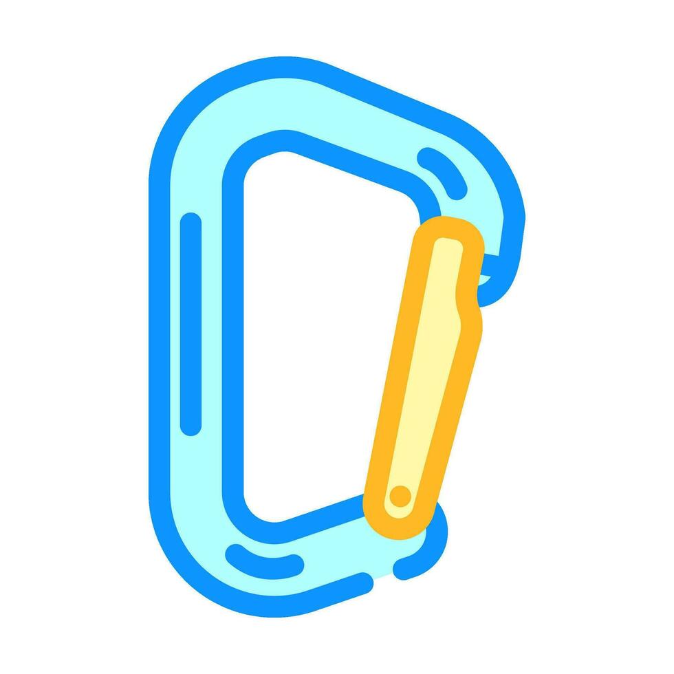 nonlocking carabiner mountaineering adventure color icon vector illustration