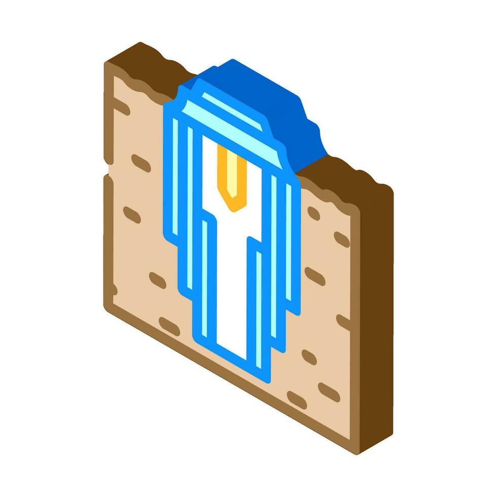 cementing operation petroleum engineer isometric icon vector illustration