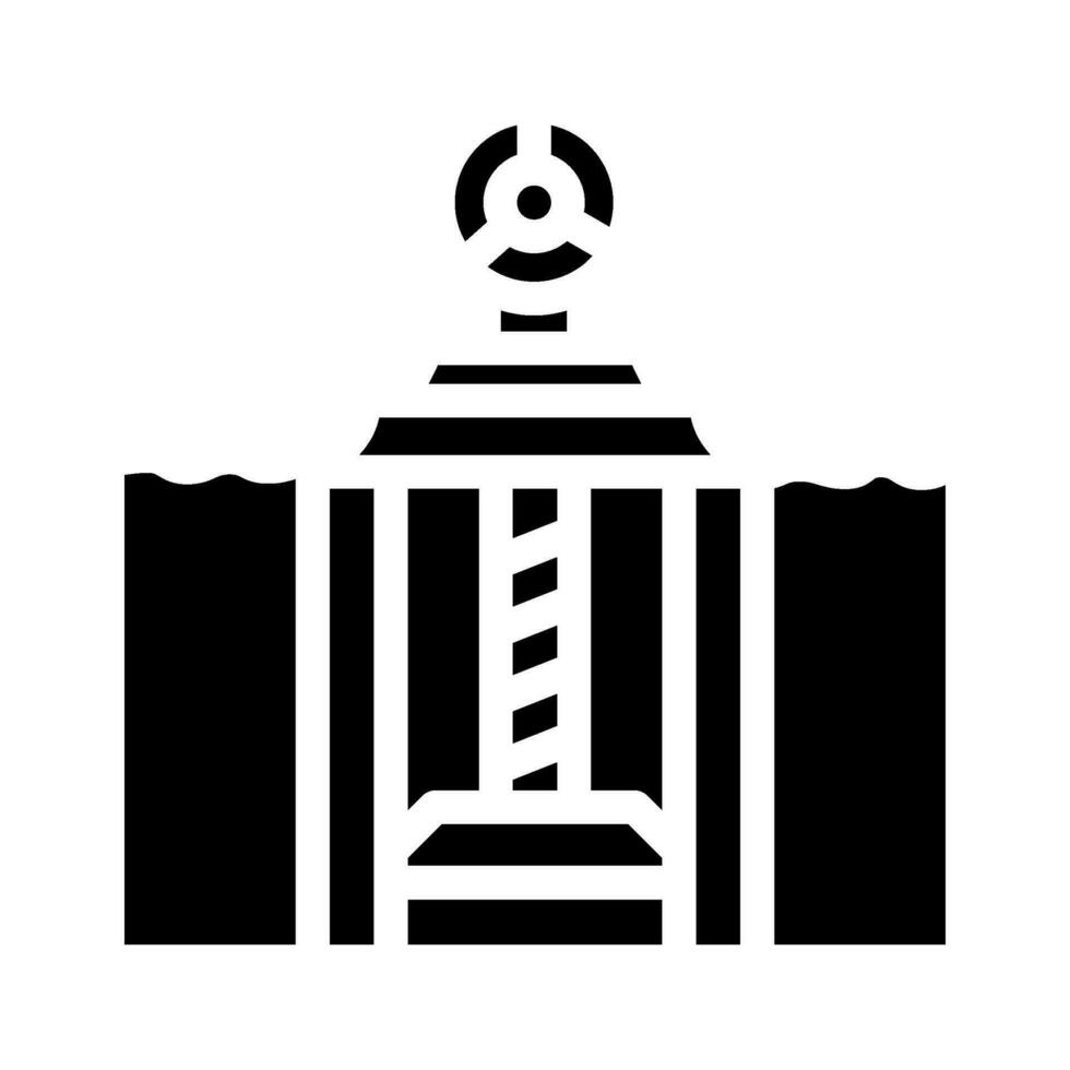 oil well plugging petroleum engineer glyph icon vector illustration