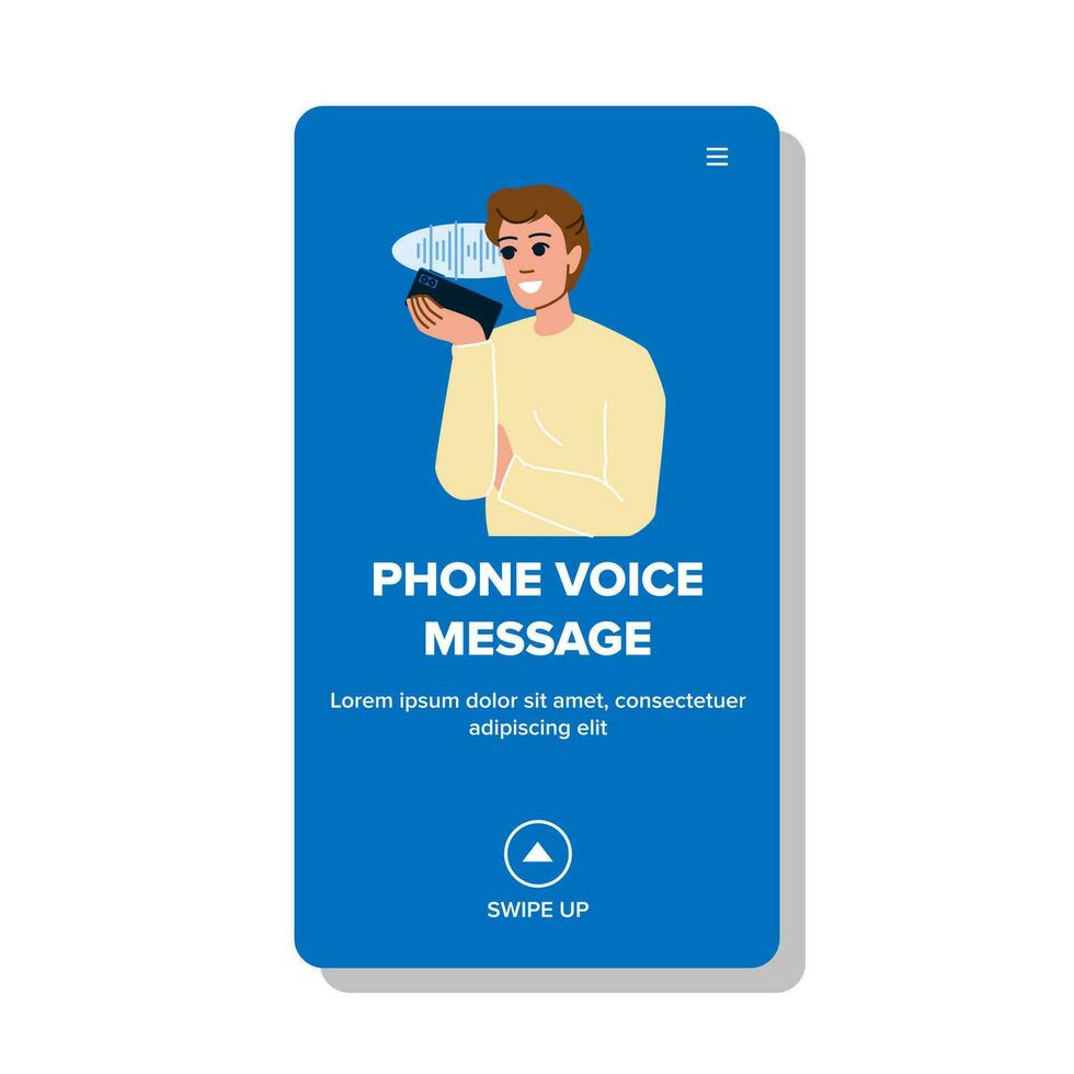 smart phone voice message vector