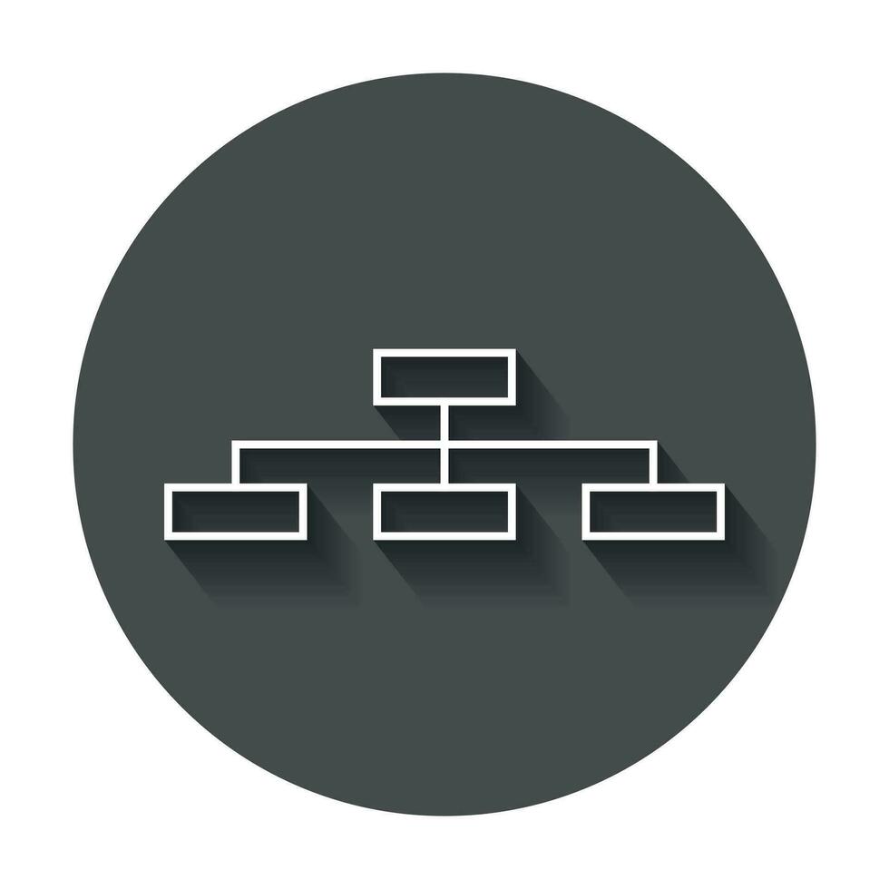 Structure simple flat icon. Vector illustration with long shadow.