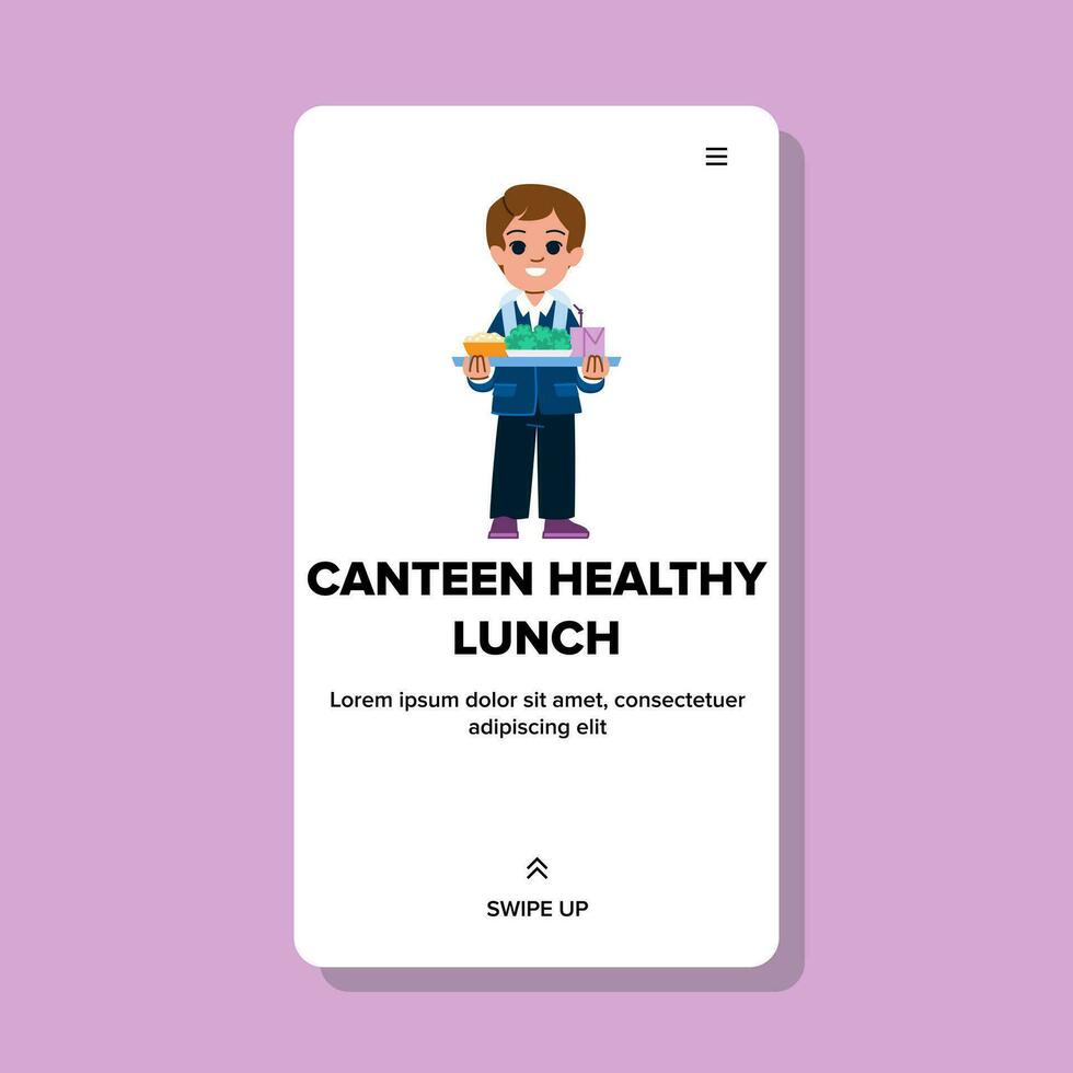 cafeteria canteen healthy lunch vector