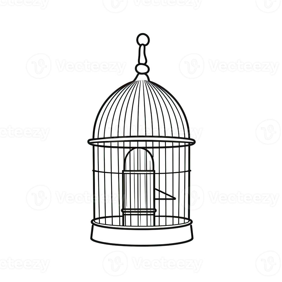 bird birdcage ai generated photo