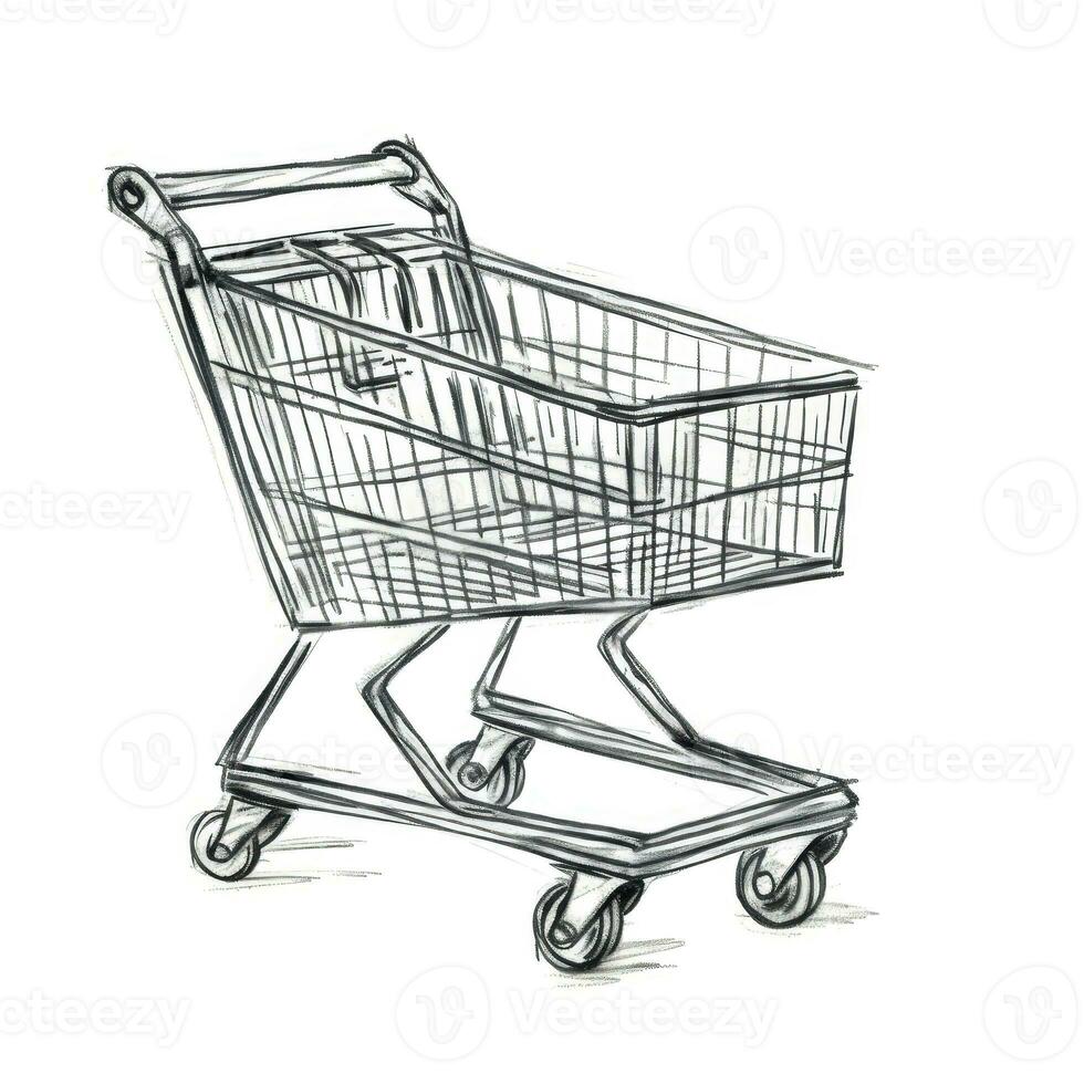 cbasket shopping cart ai generated photo