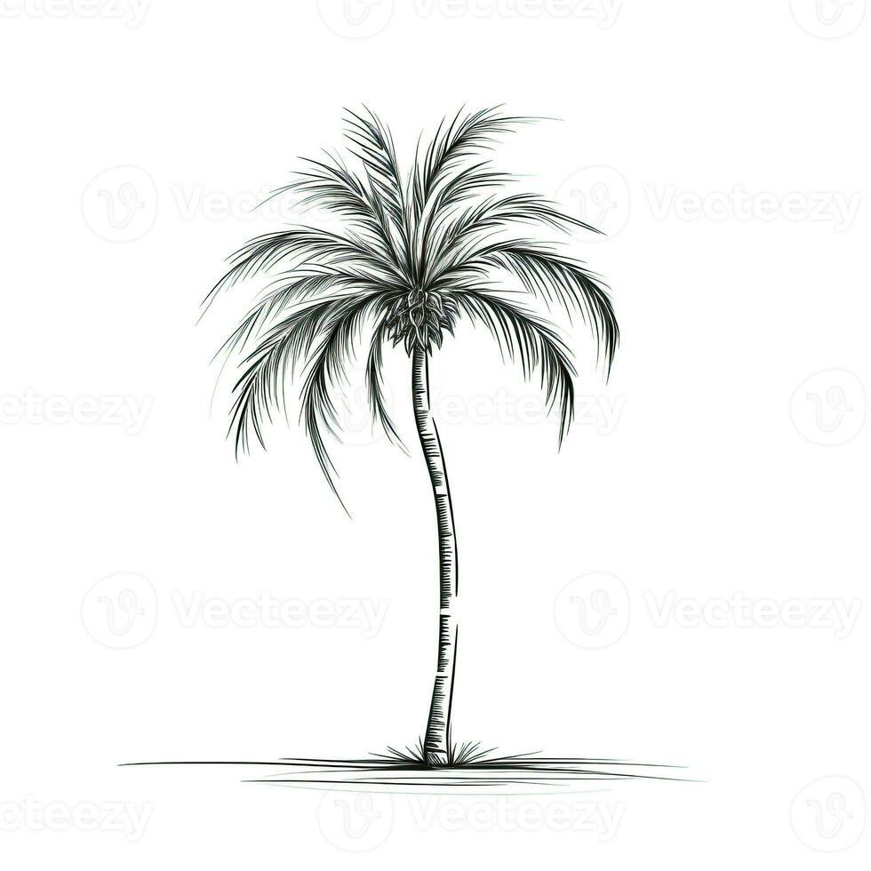 leaf tropical palm tree ai generated photo