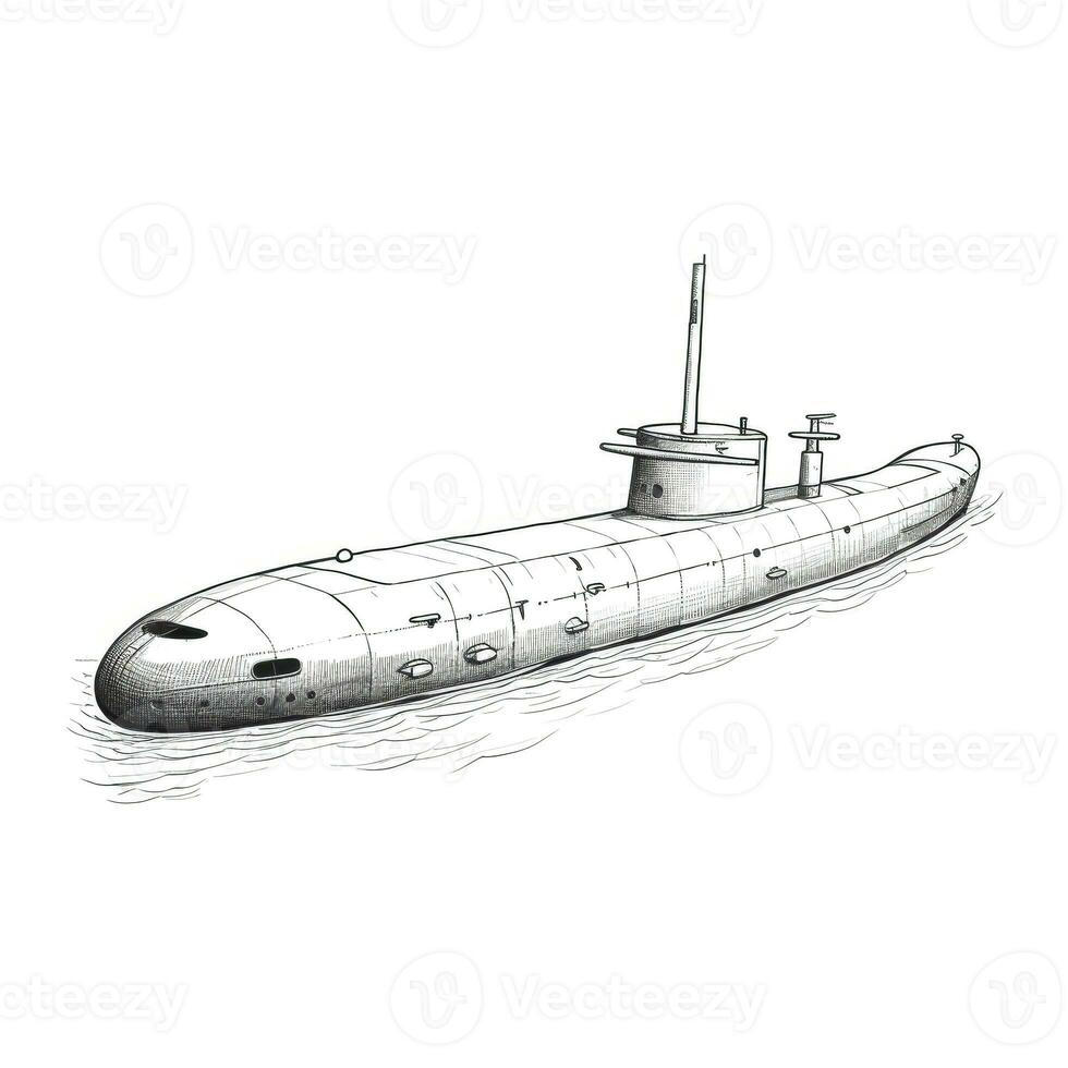 marine Submarine ai generated photo